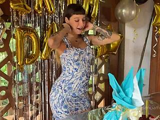 Best birthday surprise fills my ass with milk