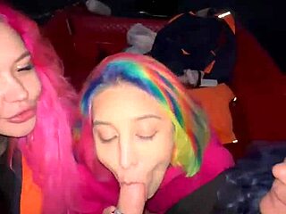 Girls Surprise Guy With Intense Sloppy Blowjob On Boat!