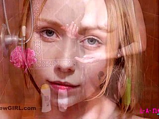 Beautiful Blonde with Braces Takes Shower in 4K