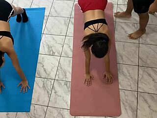 Padrastro trains two stunning adopted stepdaughters before banging them hard.