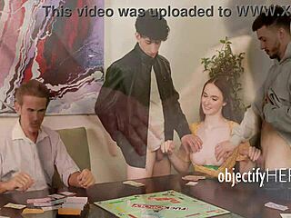 Friends use teen in front of her step dad for free use