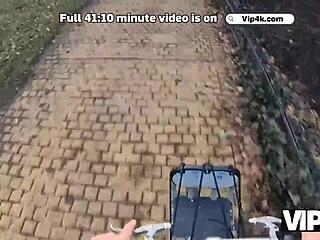 He's jealous because I paid rent with my shaved pussy outdoors.