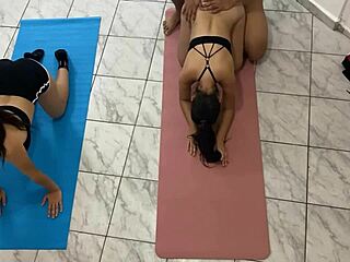 Padrastro trains two stunning adopted stepdaughters before banging them hard.