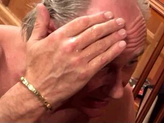 This blonde craves anal lessons from an old guy, loving every moment