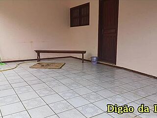 three sexy latinas fucking friend in doggy without knowing.