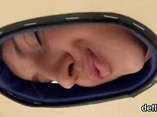 Why does the pretty sweetie ride and gape her hairless pussy for defloration?