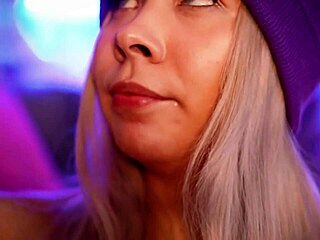 a beautiful colombian blonde with an angelic face loves sucking cock