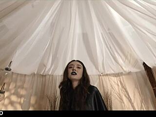 Brunette Witch Mistress As Slave Squirts In BDSM Humiliation With Voodoo Doll