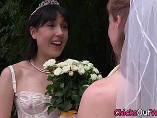 Aussie Bride Fingered Outdoors? Lesbian Fun With Natural Tits And Hairy Pussy!