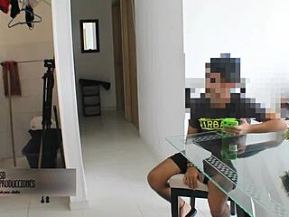 Brunette Seduces Stepbrother for Doggy Style and Deepthroat Surprise