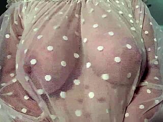 Check out this gorgeous milf's big saggy tits up close, so plump and adorable! 😍