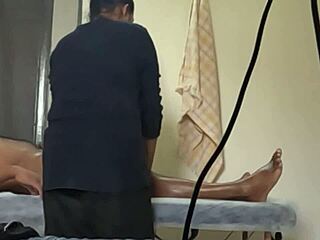 Happy ending massage caught on hidden camera