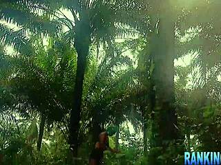 Pretty Blonde Babe Gets Anal In The Forest