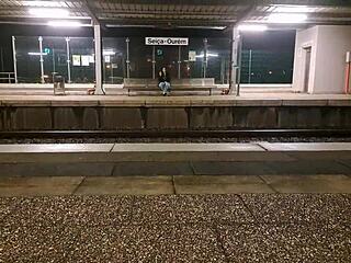 Intense Public Fuck at Train Station with Stranger in Heels!