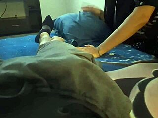 stepsister sucks cock while watching movie