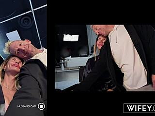 wifey fit blonde hotwife cassie bender gets a bbc creampie in front of hubby