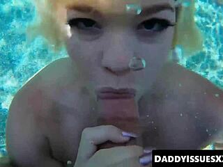 Katie Kush and Kenzie Madison enjoy romantic pool encounters