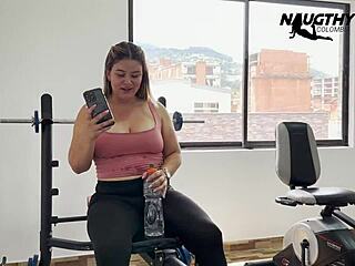 He says, 'I'm masturbating in the gym while talking to my lover.'