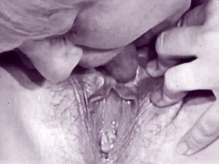 Vintage Lesbians Lick Hairy Pussies in Threesome