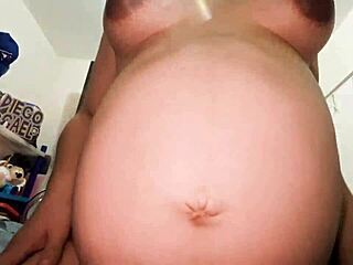 Pregnant young latina milf secretary with big ass gets doggystyle fuck