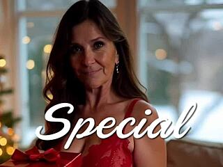 Hell Yeah! Granny Carmen Claus Gets Doggystyle Fuck & Creampie!