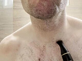 i trim my sweaty hairy armpits, chest, and arms after the gym for a photoshoot next week behind the scenes