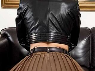 Art Lessons Turn into Intense Leather Sex Dream