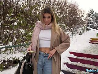 Cute Blonde POV Blowjob and Hardcore Outdoor Sex