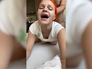 WOMAN POV with YOUNG REDHEAD in EARLY MORNING