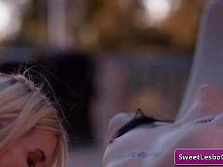 Horny teen lesbians Aiden Ashley and Goth Charlotte suck and lick juicy pussy outdoors to climax