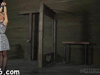 tormenting babe's pussy with wild toy action in hardcore bondage 😈