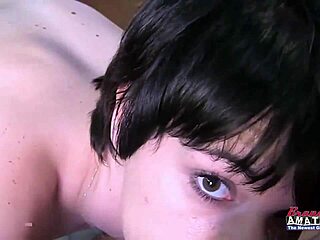 Petite brunette Cora, fill your shaved pussy with dildo while sucking hard cock?