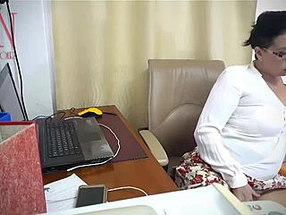 Sexretary secretary bangs dildo hard in office scene 2