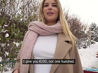 Cute Blonde POV Blowjob and Hardcore Outdoor Sex