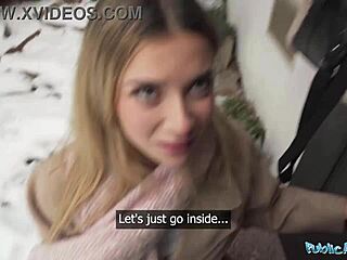 Cute Blonde POV Blowjob and Hardcore Outdoor Sex