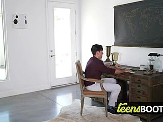 sarah wakes horny master who makes her suck and take his big cock in doggystyle.