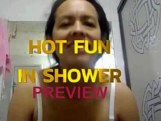 Watch agarabas and olpr fingerfuck in the shower? Big natural tits and pussy close up!