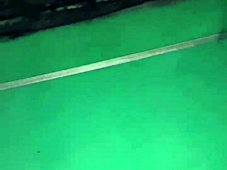 Skinny Babe Bent Over on Motor in Public Alley, Almost Caught!