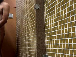 Spying in the shower, wow!