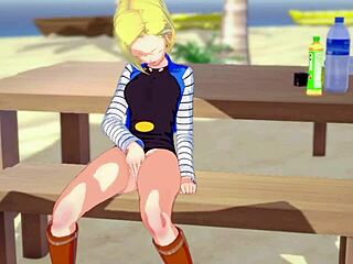 android 18, are you masturbating in public like this?