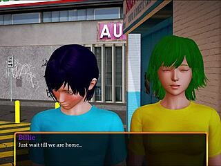 My New Family 314: Brunette with Big Tits in Erotic Scene.