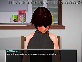 My New Family 314: Brunette with Big Tits in Erotic Scene.