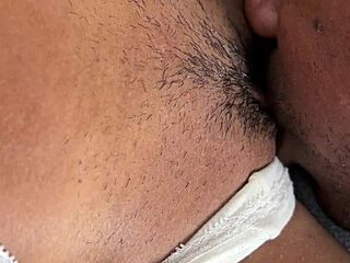 Amateur Couple Performs Muff Diving and Pussy Sucking on Young Girl