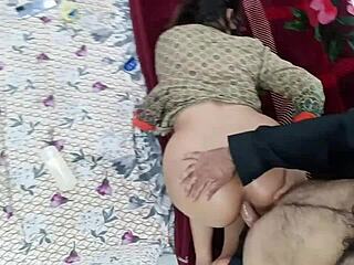 wild threesome with beth chance's hairy pussy squirting from monster cock anal.