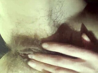 Teacher rips clothes to masturbate her hairy wet pussy during break