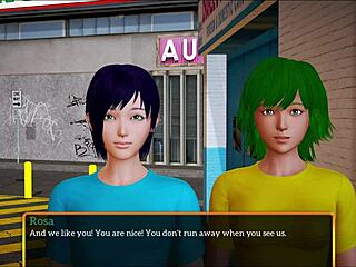 My New Family 314: Brunette with Big Tits in Erotic Scene.