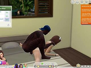 my simified mom and her bbc boyfriend doing anal sex