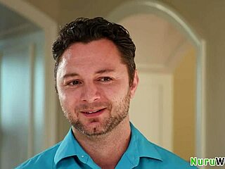 Busty Hot Teen Masseur Charlotte Sins Prepares Client Brad Sterling For Nuru Massage In Shower