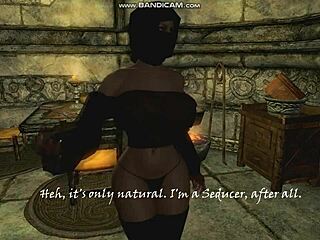 Anri the seducer gets intensely fucked by Raerek in Skyrim.