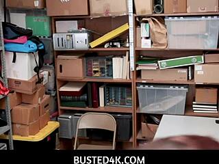 Busted4K - Shy Petite 18+ Redhead April Reid Fucked By Security Guard To Avoid Jail After Stealing Jewelry